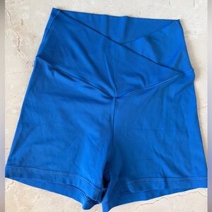 aerie Offline Royal Blue High-Rise Crossover Athletic Bike Shorts